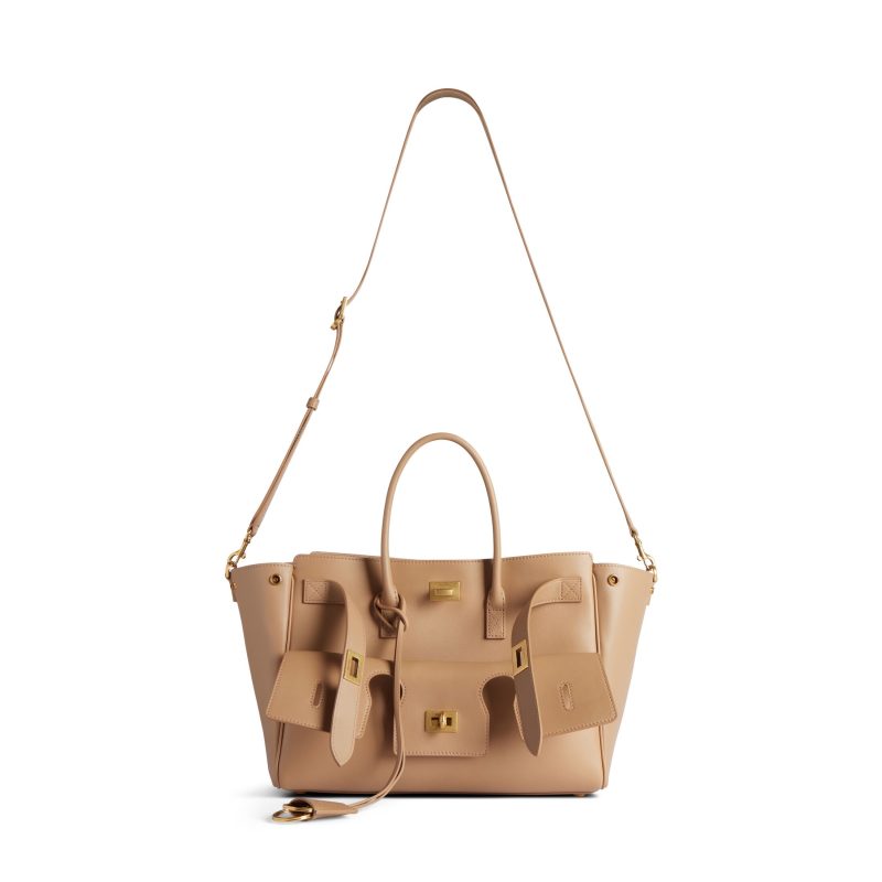 Balenciaga BORSA CARRY ALL BEL AIR PICCOLA DA DONNA IN LATTE