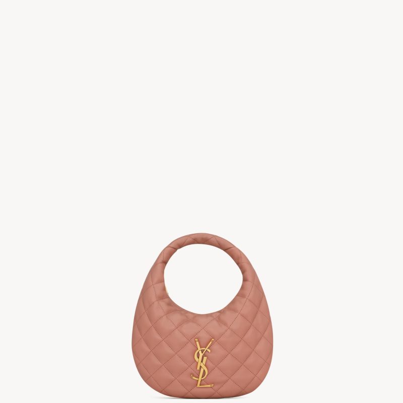 SAINT LAURENT BORSA ICARINO IN NAPPA TRAPUNTATA Hortensia